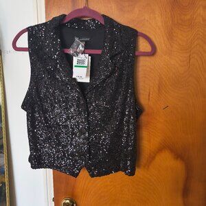 Cable & Gauge sequined vest